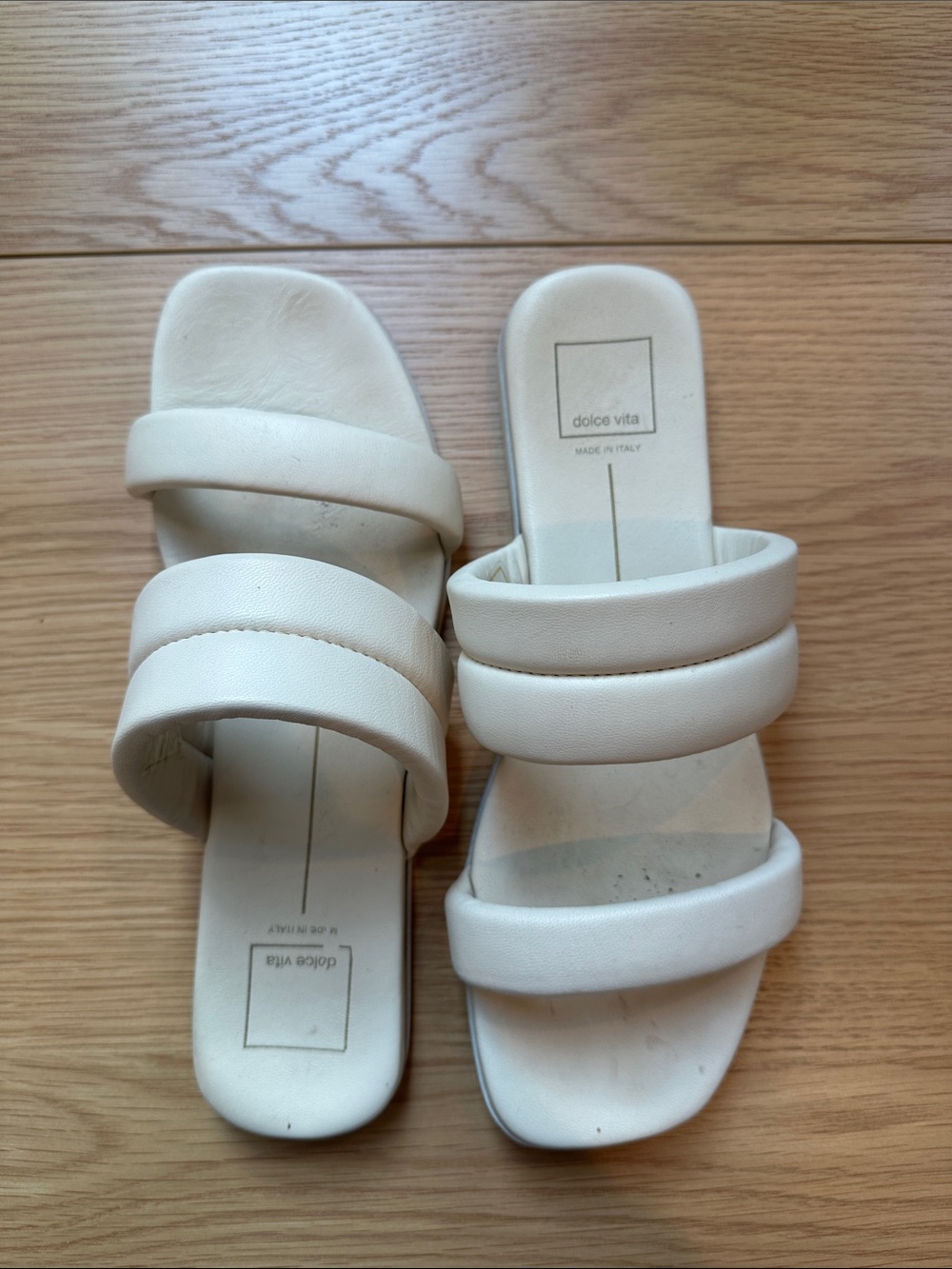 Dolce Vita Cream Triple-Padded Strap Slide Sandals